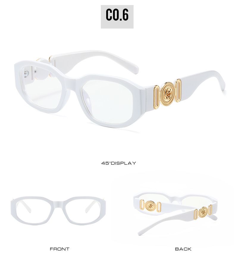 Damenbrillen Moderne Retro-Sonnenbrillen High-End-Damen-INS-Stil All Match Trendy Flat Glasses_voghion.com