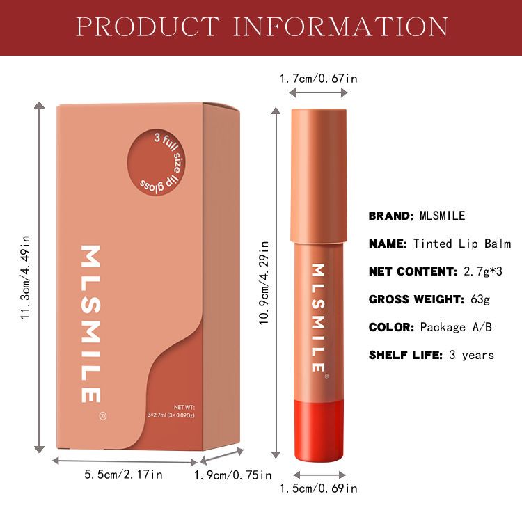 MLSMILE Moisturizing Lipstick Lip Balm Cross Border Lip Glaze Long Lasting Easy To Color Rotating Lipstick Pen Set_voghion.com