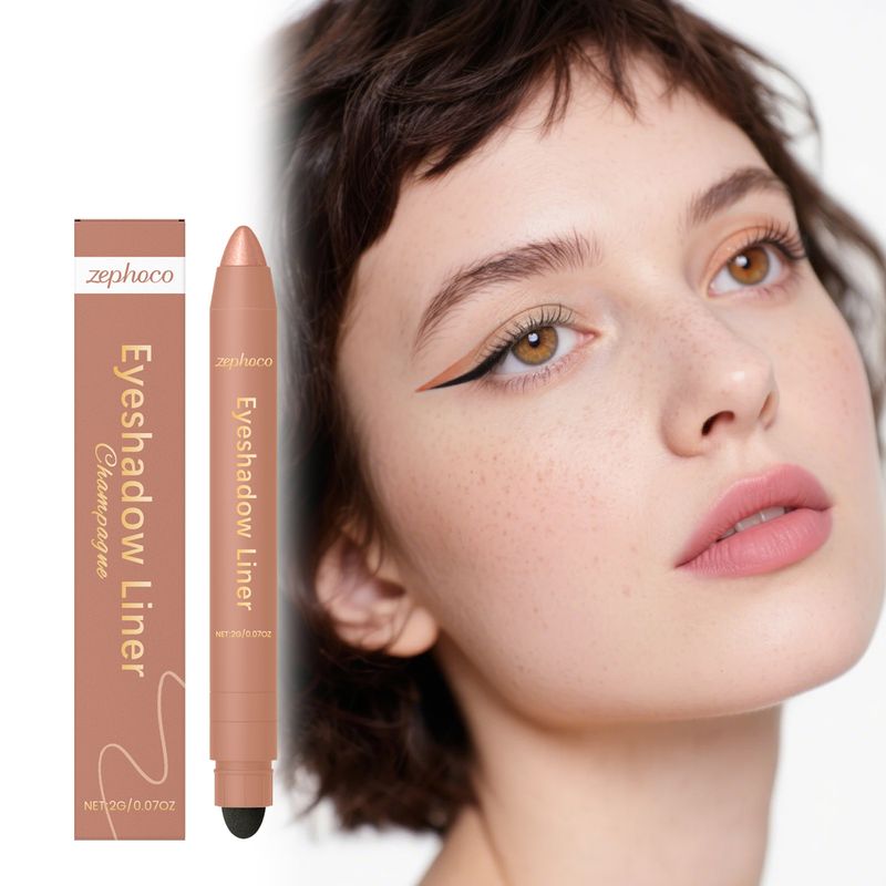 Zephoco 2-in-1 Smooth Outline Bunt Einfach aufzutragendes Augen-Make-up Modischer Eyeliner-Stift_voghion.com