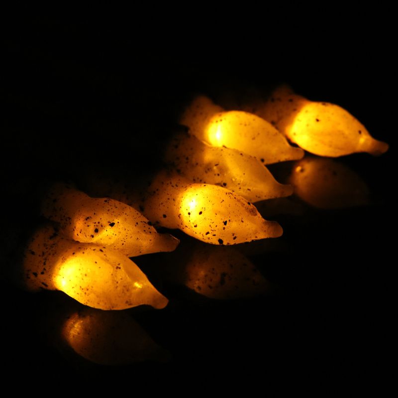Wax Coated Halloween Atmosphere Electronic Candle Light Church Worship Wedding Halloween Decoration Real Wax LED Light_voghion.com