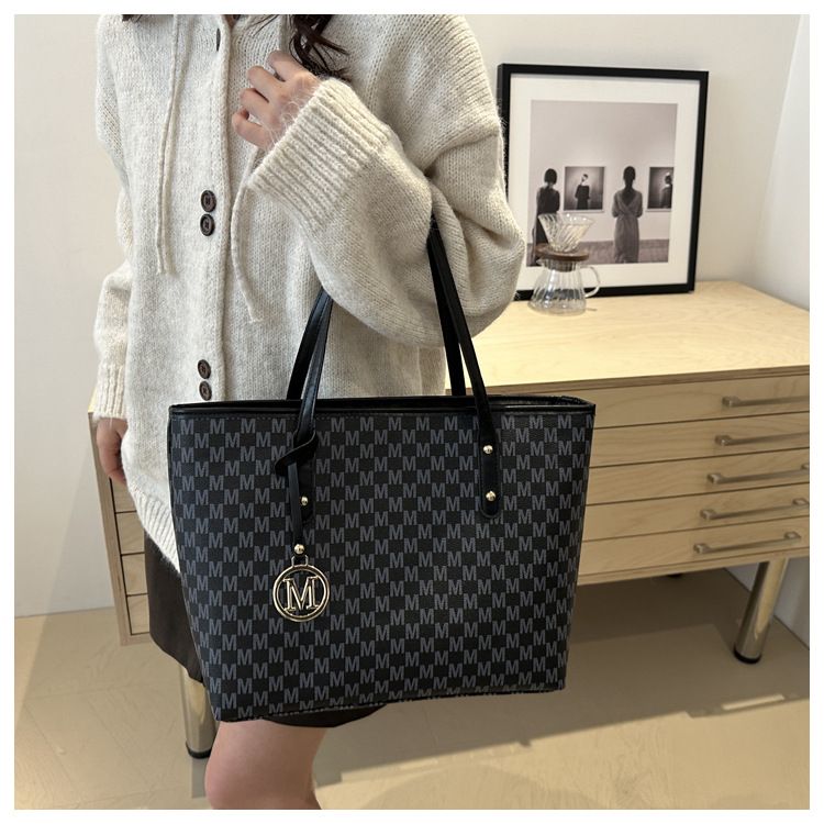 Borsa da ascellare grande da donna Do&thin - Borsa a tracolla alla moda per lavoro e uso quotidiano, morbida pelle PU con doppi spallacci_voghion.com