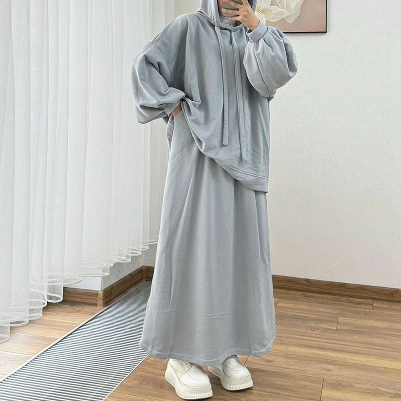 Vêtements pour femmes Printemps Nouveau Pull ample à capuche décontracté à manches longues à la mode Ensemble deux pièces_voghion.com