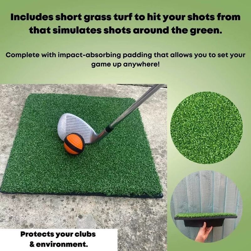 Mini Casual Game Set Indoor Outdoor Mat Golf Ball Training Practice Mats for Children Correct Hitting Posture_voghion.com