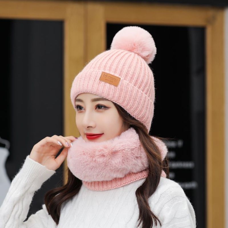 LazyZoom 2020 Nuovo set di sciarpa in pile e maglia autunnale da donna per studenti, cappello di lana con protezione per le orecchie, per ciclismo_voghion.com