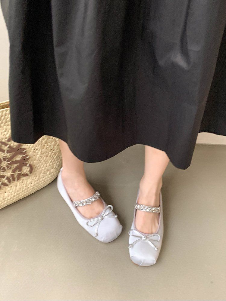 Pantofi de balet francezi Mary Jane, cu temperament feminin de vară, cu cap rotund și gura plată, cu temperament de zână blândă și vânt, Mary Jane franceză_voghion.com