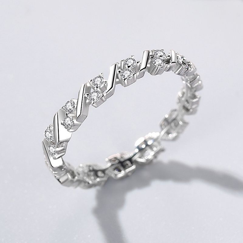 Tancise Anello in argento con zirconi classici Gioielli da donna Promessa di nozze Regalo per feste_voghion.com