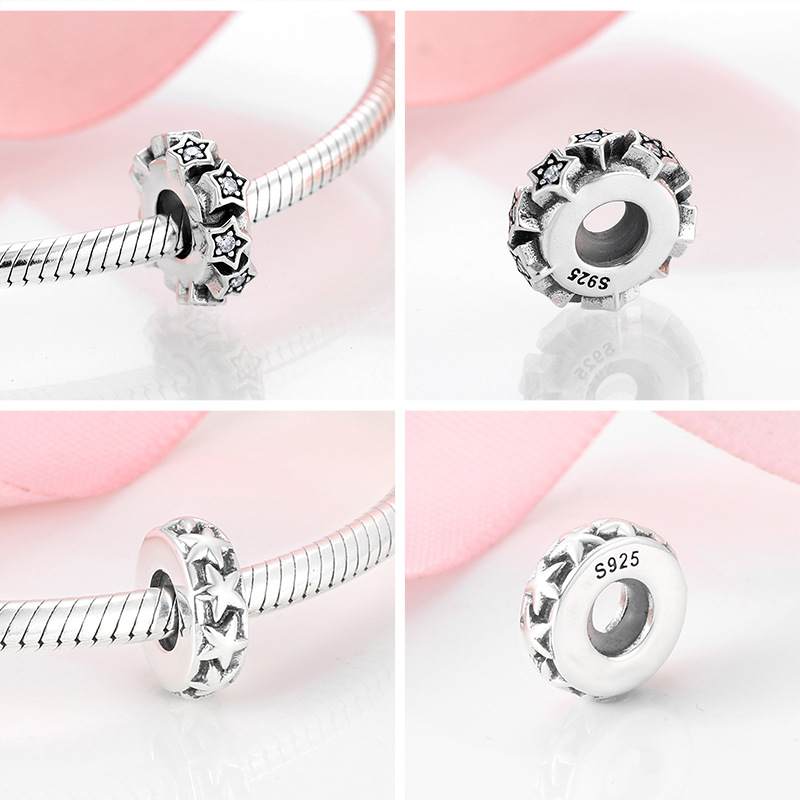 Perline da donna serie plug distanziatore perline colla s925 perline in argento sterling fai da te accessori per braccialetti gioielli in argento perline sciolte_voghion.com