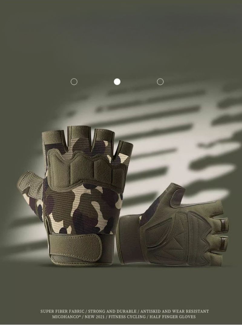 Cycling Tactical Half Finger Unisex Protective Anti-Slip Wear-Resistant Gloves Essential For Fighting Fishing Fitness_voghion.com