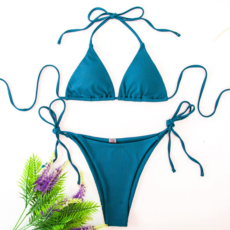 2024 New Sexy Triangle Bikini Beach Set Two-Piece Swimsuit_voghion.com