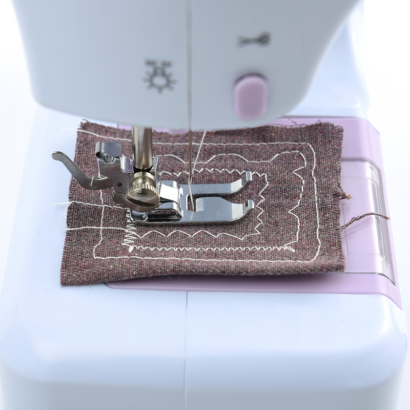 Inne máquina de costura portátil mini elétrica doméstica artesanato remendo overlock 12 pontos com pedal de mesa iniciantes_voghion.com