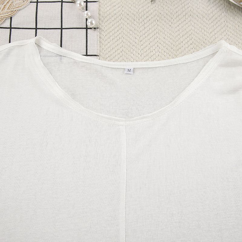 Women's sexy fashion knitted white round neck long sleeved pajamas trousers suit foreign trade soft skin friendly home clothes for women_voghion.com
