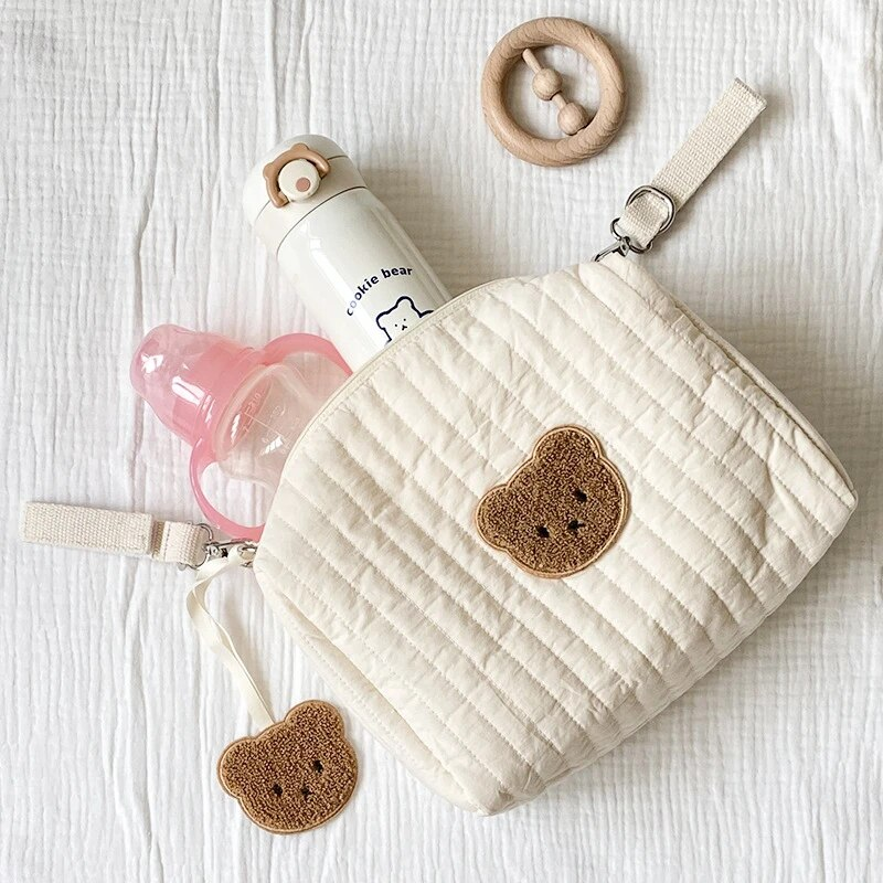 New Mommy Bag Cute Print Embroidery Mommy Bag Zipper Newborn Baby Diaper Bag Nappy Pouch Travel Stroller Storage Bags_voghion.com