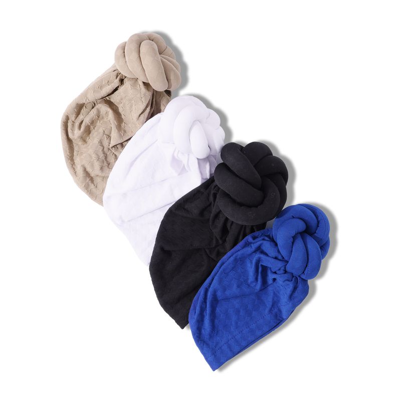 New Solid Color Ethnic Baotou Hat Three Dimensional Twist Ball Turban Hat Indian Hat_voghion.com