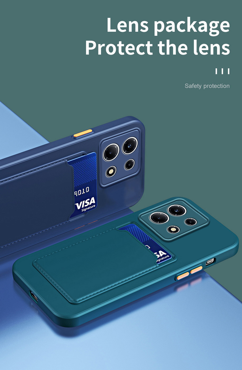 Liquid Silicone Case For INFINIX Note 30 VIP note 12 11 Pro 10 Pro Hot 20 20i 20s 11S NFC 11 10T 10S Card Pocket Slot_voghion.com