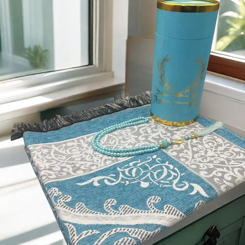 High-Quality Beads Prayer Mat Blanket Exquisite Gift Set Plush_voghion.com