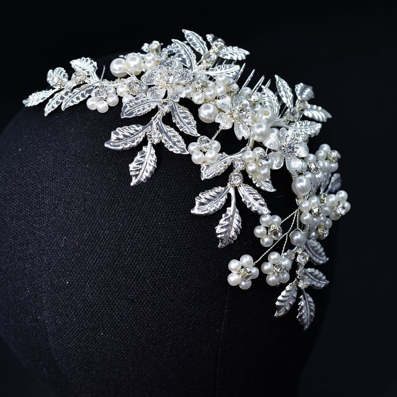 Copricapi fatti a mano, accessori per abiti da sposa, pettini per capelli con perle e strass, accessori per spettacoli_voghion.com