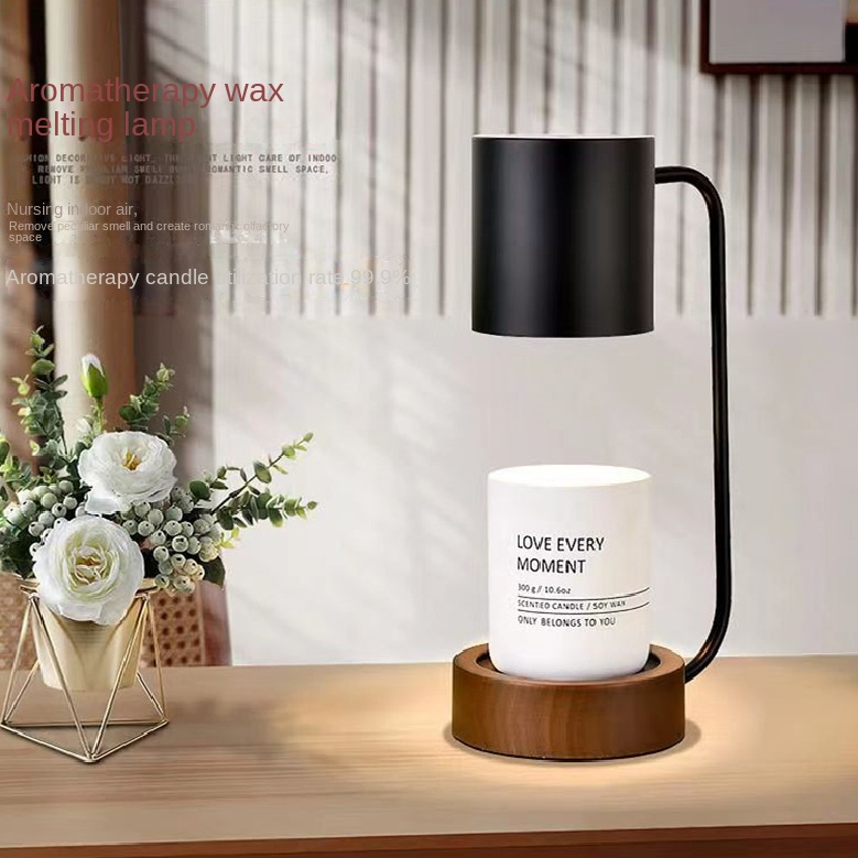 Aroma Candle Warmer Table Lamp Dimmable Lamp + Stand + Switch US Eu Plug For Scented Candle Electric Wax Warmer Lamp Black White_voghion.com
