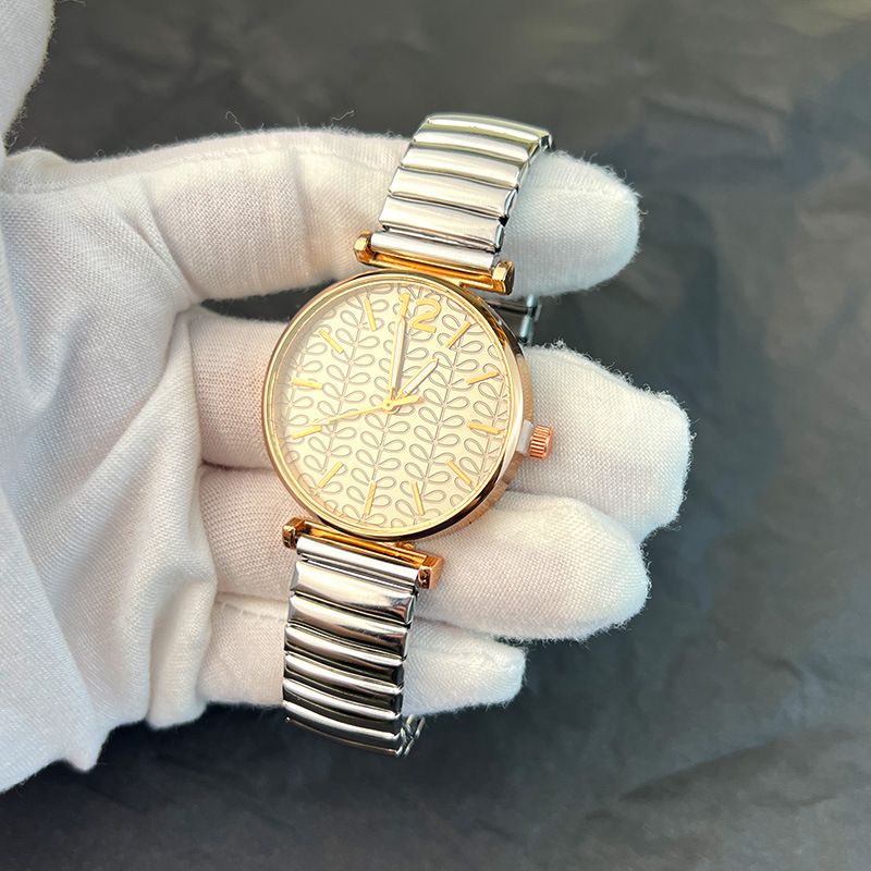 Montre à quartz pour femme avec bracelet élastique, boîtier doré, aiguille dorée, décontractée, tendance, cadeau quotidien pour la fête des mères, un anniversaire, la Saint-Valentin_voghion.com