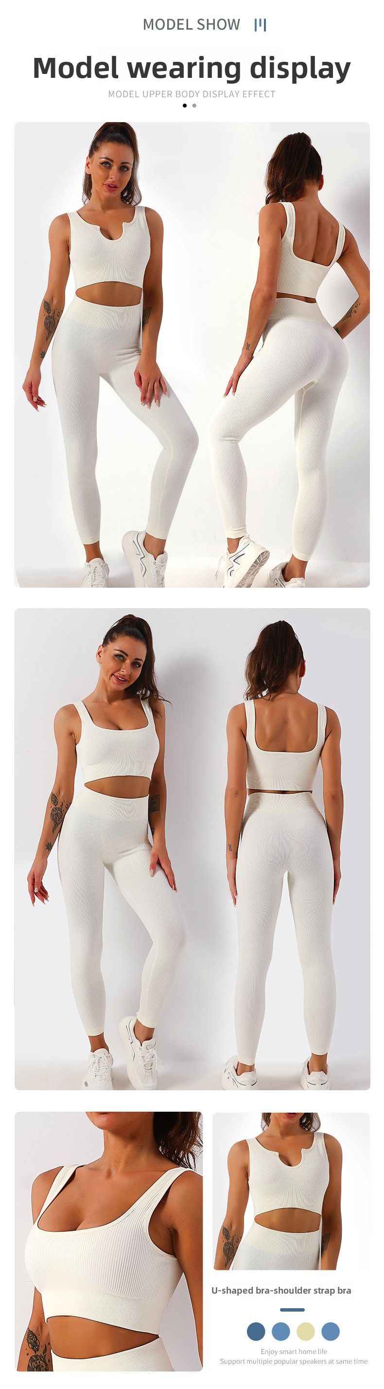 Quick-Drying Clothing Set Shockproof Sports Bra Vest Yoga Pants Fitness Trousers_voghion.com