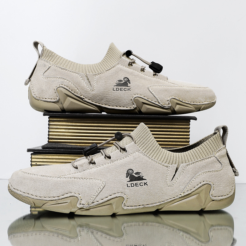 Pantofi sport Martin Octopus, din piele naturală, cu croială joasă, casual, șosete bărbătești și pantofi supradimensionați_voghion.com