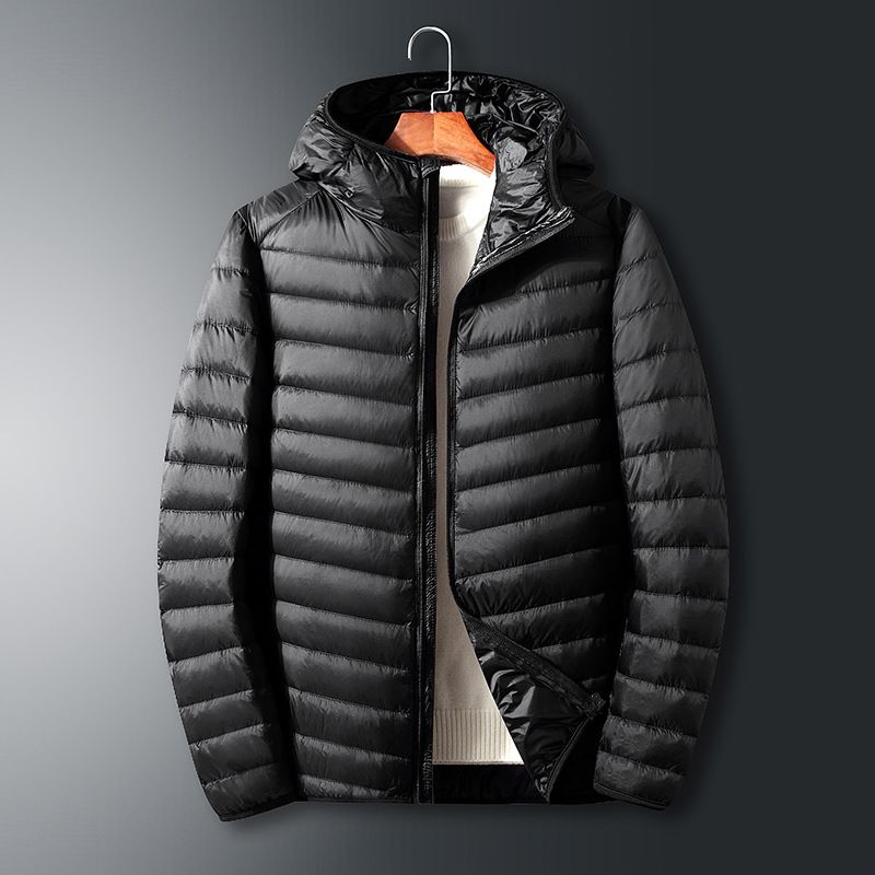 Men's lightweight large size short Trendy thin sports casual men's down jacket_voghion.com
