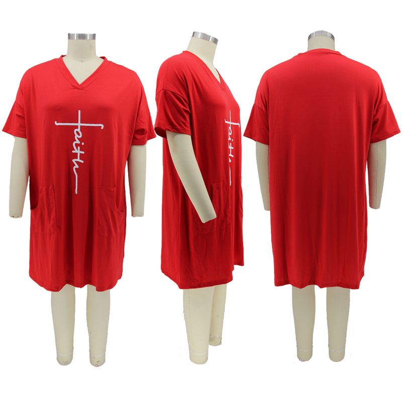 Women's Clothing Popular Independent Station Hot-selling Spring and Summer New Positioning Offset Printing Loose Large Size Dress_voghion.com