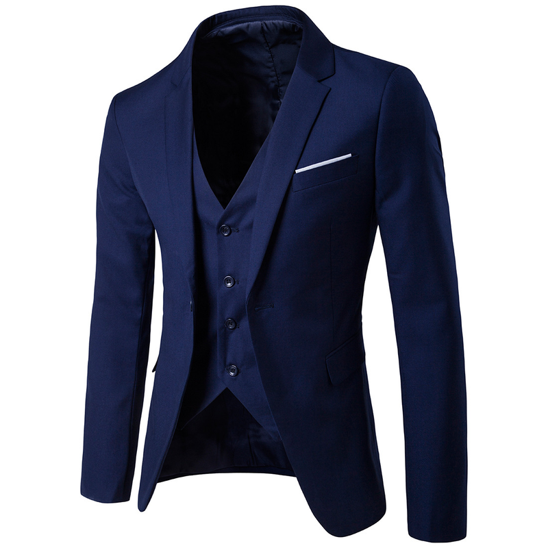 Business casual tredelad för brudgummen och best man bröllop mäns affärskostym set_voghion.com