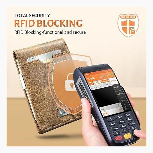Cartera para equipaje y bolsos RFID antirrobo para hombre, tarjetero popular, billetera simple y delgada_voghion.com