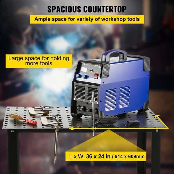 Welding Table 36'x24' 800LBS Welding Workbench Table With Multiple Fixture Holes_voghion.com