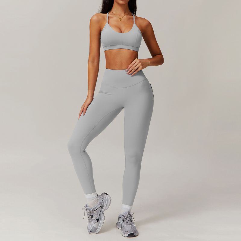 LazyZoom Keine Rückgaben oder Umtausch Langarm Yoga Sport Laufen Fitness Kleidungsset 9139_voghion.com