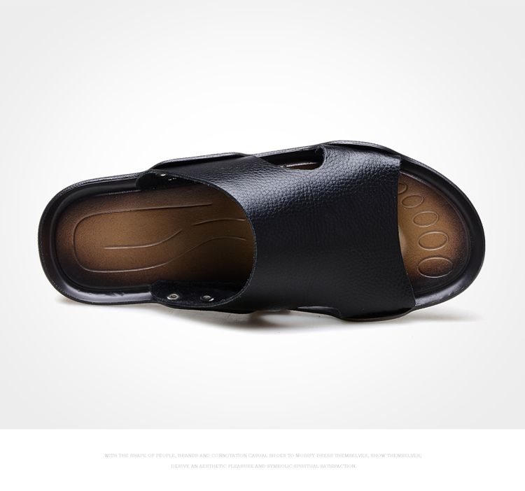 Pantofole da uomo estive in vera pelle alla moda_voghion.com