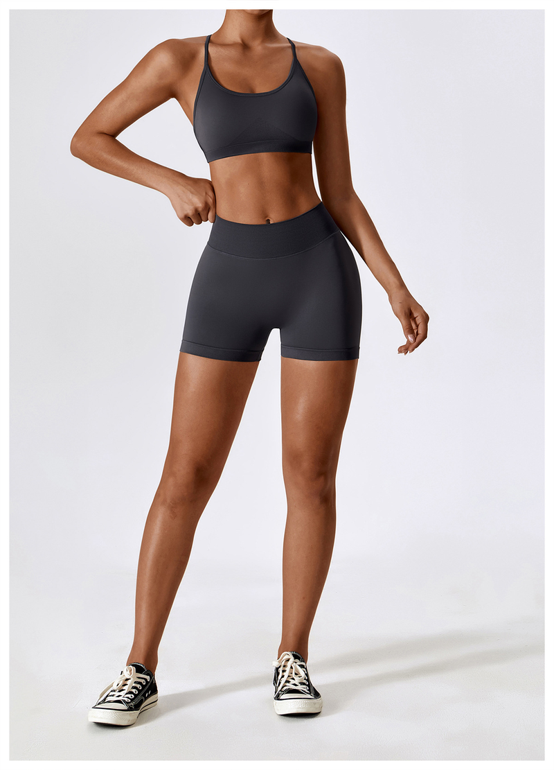 Îmbrăcăminte pentru femei, fără sudură, frumos costum de yoga pe spate, pentru alergare, cu uscare rapidă, strâns, costum de fitness sport pentru femei _voghion.com