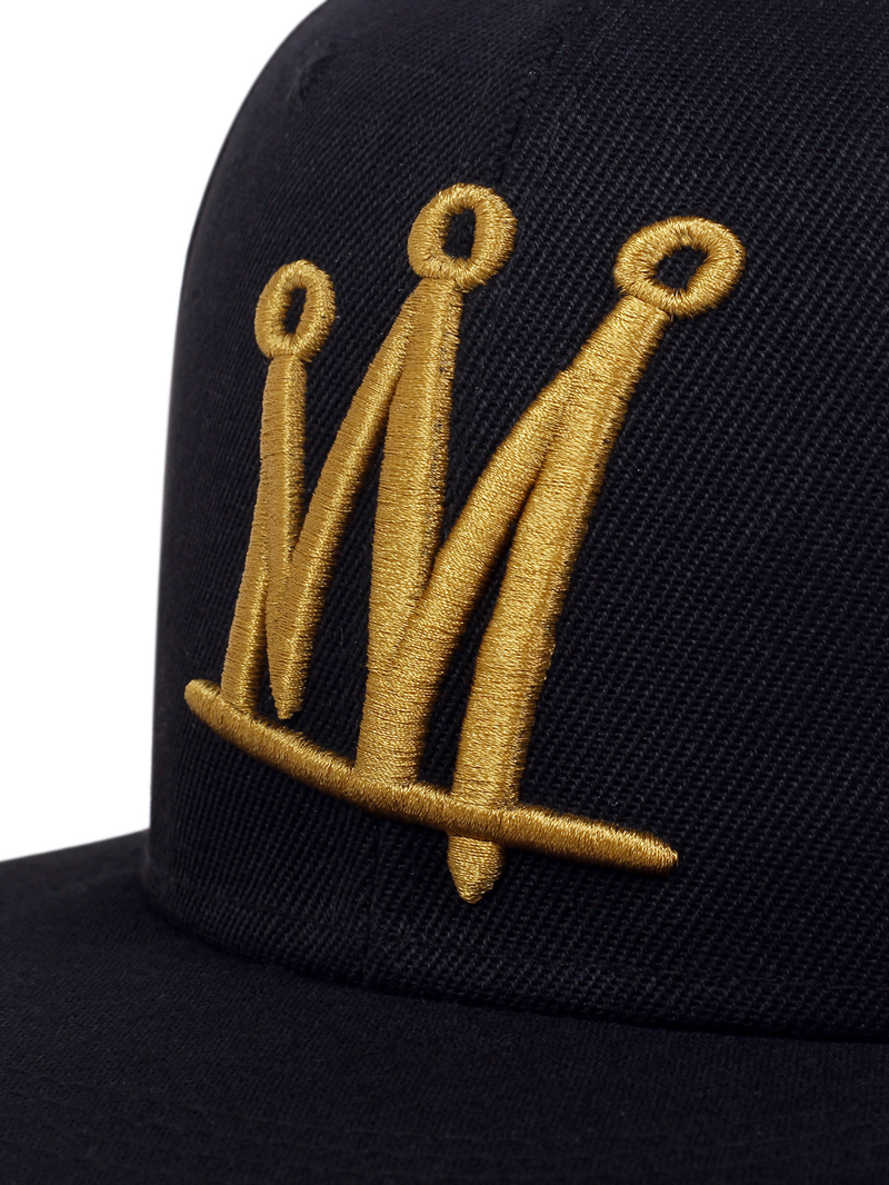 Mångsidig kronformsmönster Broderi Unisex Mesh Röd Samma personligt mode INS Sweet Cool Hat_voghion.com