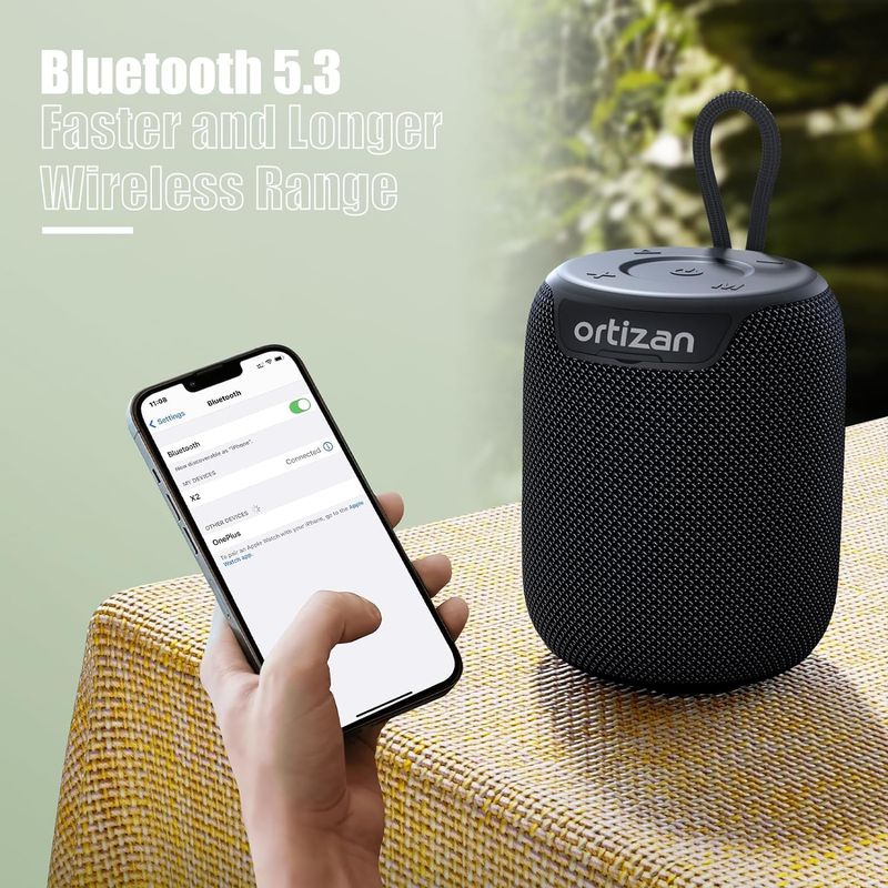 Bluetooth IPX7 ūdensizturīgs, jaudīgs mazs skaļrunis ar TWS mikrofonu, TF karti, AUX pārnēsājamu bezvadu kolonnu_voghion.com