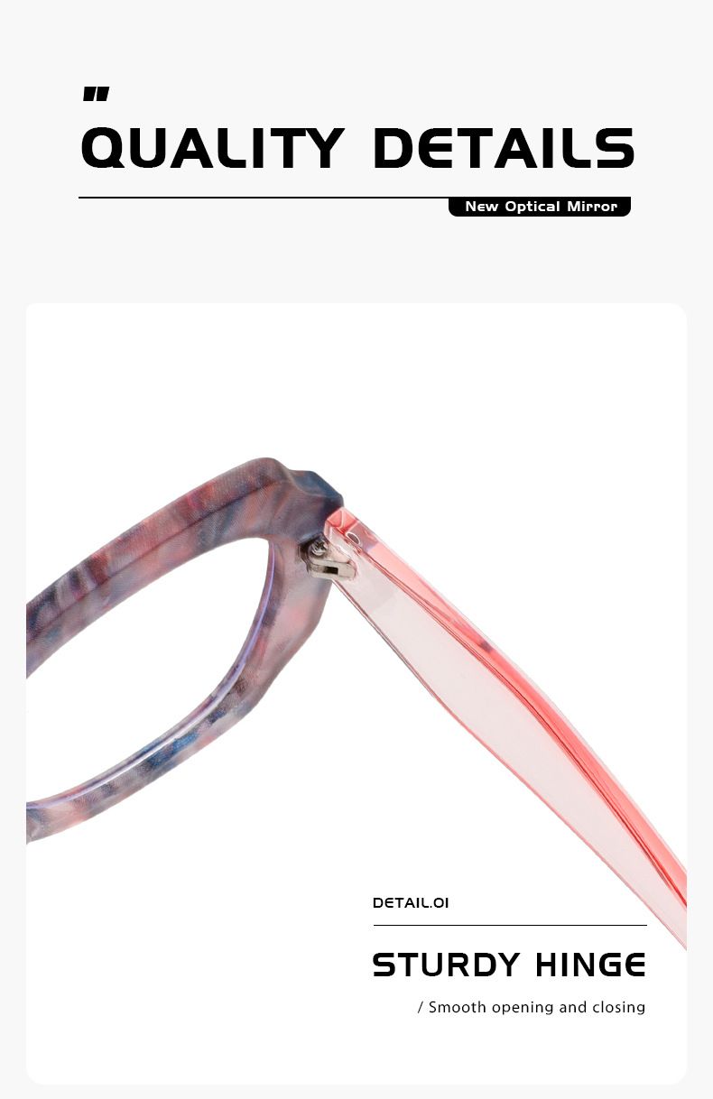 New Irregular Marble Pattern Anti-Blue Light Non-Prescription High-End Acetate Plain Glasses Frame_voghion.com