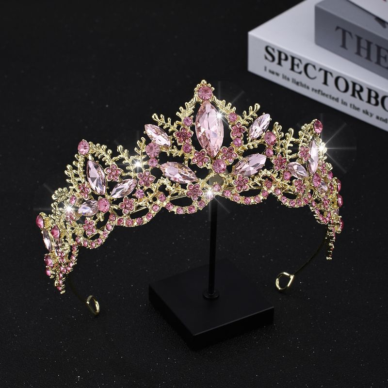 Neue High-End-Luxus Kristall Braut Kopfschmuck Legierung Krone Hochzeit Haar Zubehör Bankett Abend Haar Krone_voghion.com