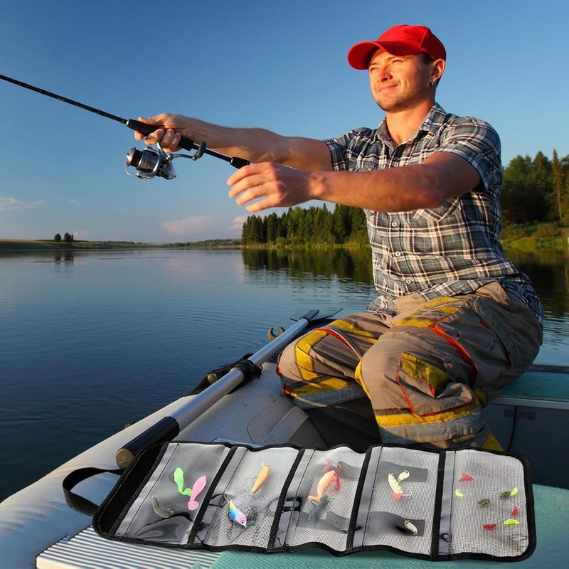 Portable Fishing Lure Bags Dirt Resistant Mesh Folding Bait Lure Hook Handbag Breathable Wear-resistant Fishing Gear Accessories_voghion.com