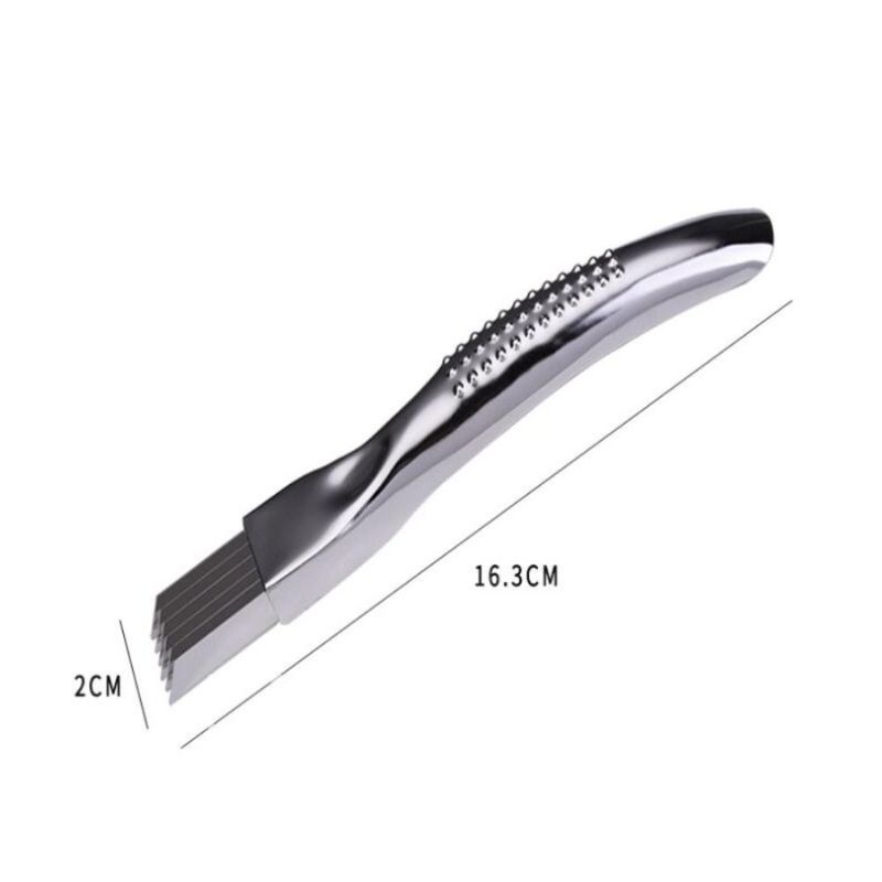 Coltello per affettare e tagliare lo scalogno in acciaio inox, trituratore_voghion.com