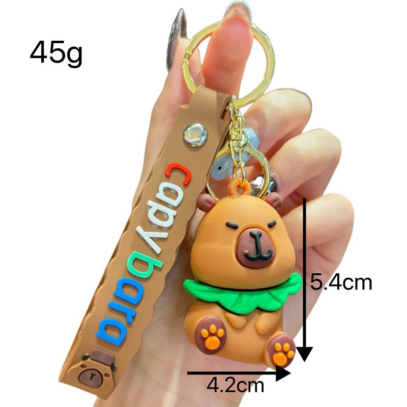 Cute Capybara Bag Soft Rubber Keychain Niche Backpack Decoration High-end Doll Pendant_voghion.com