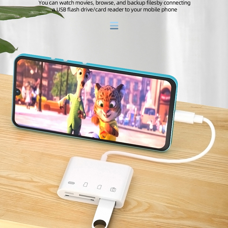 Multi 3-in-1-USB-Kartenleser Typ C zum SD-TF-USB-Anschluss Smart Memory Card Reader-Adapter für Macbook Pro Typ-C-Anschluss_voghion.com