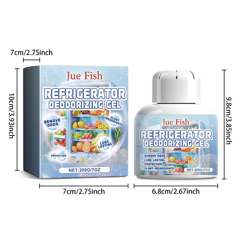 Jue Fish Refrigerator Deodorizer Purifying Gel, Indoor Refrigerator Deodorization Purification Fresh-Keeping Anti-Channeling Clean Odor_voghion.com