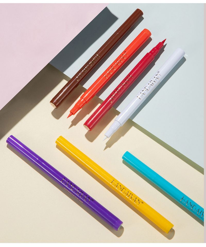 esplosivo handaiyan12 colore opaco asciugatura rapida non facile da sbiadire eyeliner colorato set trucco performance_voghion.com