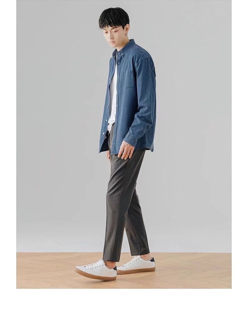 Men's Denim Jacket Japanese Trend Loose Casual Shirt Design Sense Patch Tooling Jacket Top_voghion.com