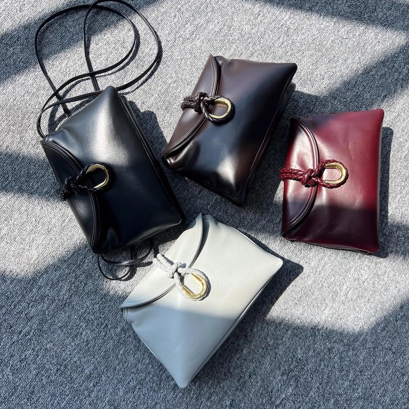 Nuova borsa a tracolla con doppia patta, texture di alta qualità, fibbia in metallo_voghion.com