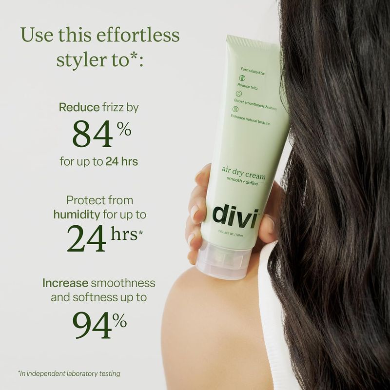 Neue Divi Air Dry Stylingcreme für natürliche Haarstruktur, glättet Frizz und definiert Locken_voghion.com