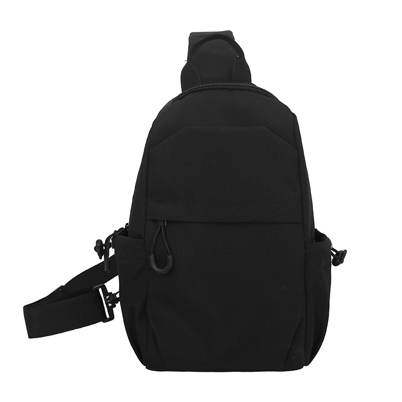 Männer Casual Outdoor Diagonal Kreuz Minimalistische Koreanische Version Brust Wasserdichte Stoff Einfarbig Design Kleine Tasche Können_voghion.com