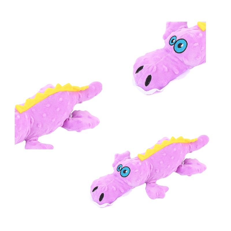Giocattolo di peluche in silicone per cani a forma di coccodrillo, resistente ai morsi, che digrigna i denti, articoli per animali domestici, bestseller, personaggi di fabbrica, stock all'ingrosso_voghion.com