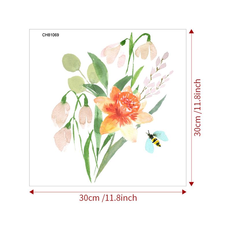 Ove Creative Flower CH Serie Badezimmer Dekoration Hintergrund Selbstklebende Toilettendeckel Wandaufkleber_voghion.com