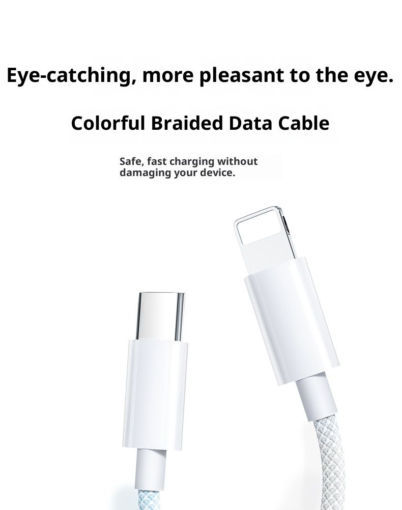 Cavo di ricarica per iPhone 12 Pro, compatibile con Digitex, 20 W, dati PD veloci, intrecciato, 13 flash charge, XS, XR_voghion.com