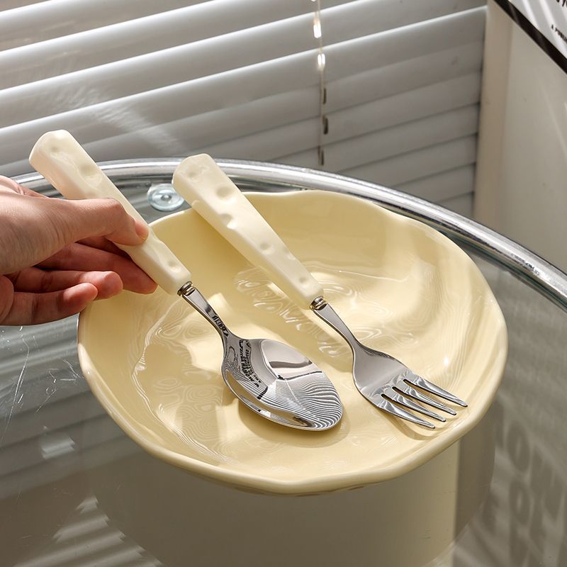 Luxury High-End Stainless Steel Steak Dinner High-Value Knife Fork Spoon Western Tableware Full Cheese Three-Piece Set_voghion.com